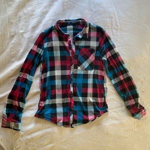 Plaid rue21 size small shirt